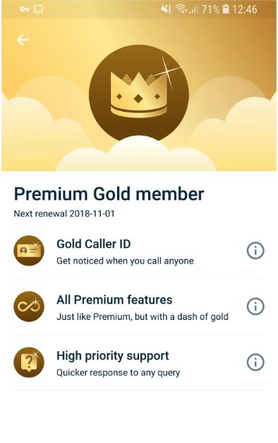 Premium Gold Member features